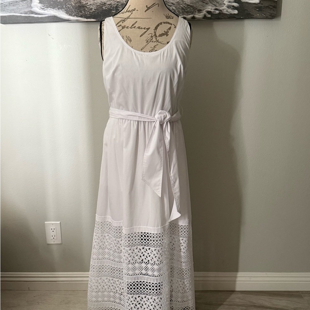 NWT Ralph Lauren Elegant White Lace Maxi Dress - size 12P